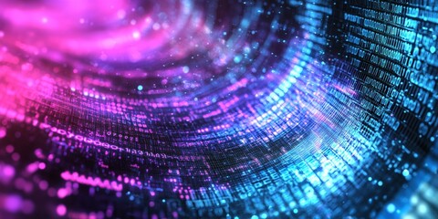 Abstract Digital Data Flow.