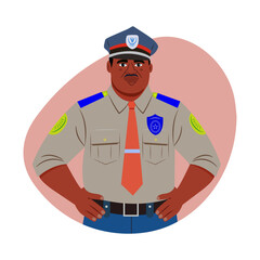 A flat illustration of law officer 
