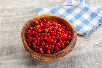 Ripe sweet wild organic cowberry