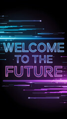 Obraz premium Vibrant, futuristic design featuring colorful glowing neon light horizontal lines against a dark background. Ideal for banners, posters, and modern digital art.