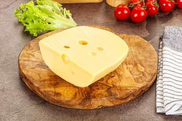 Gourmet Maasdam cheese with hole