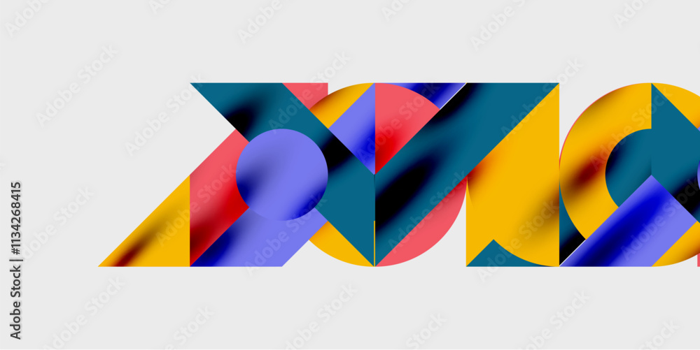 Poster Vibrant abstract background circles with smooth gradients, creating a dynamic and modern design. Ideal for creative, tech, or contemporary-themed projects