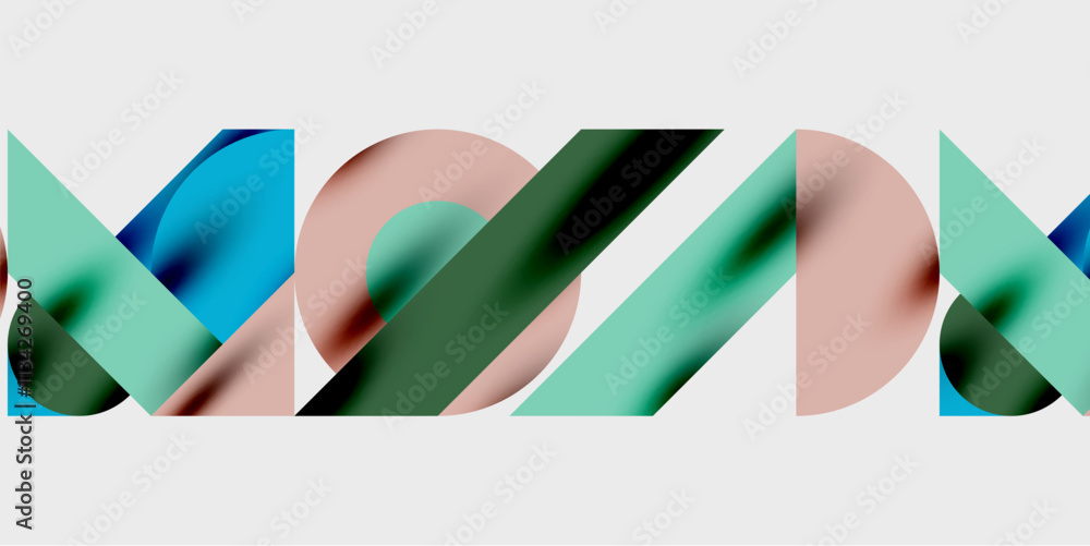 Poster vibrant abstract background circles with smooth gradients, creating a dynamic and modern design. ide