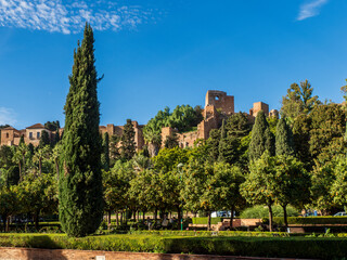Alcazaba árabe de Málaga, España