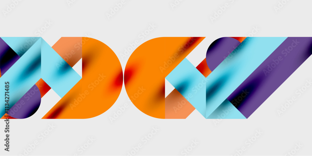 Poster Vibrant abstract background circles with smooth gradients, creating a dynamic and modern design. Ideal for creative, tech, or contemporary-themed projects