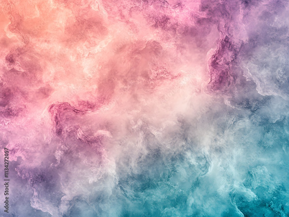 Poster abstract colorful cloud-like texture with soft gradients.