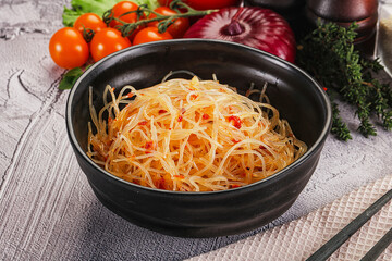 Asian spicy glass noodle salad