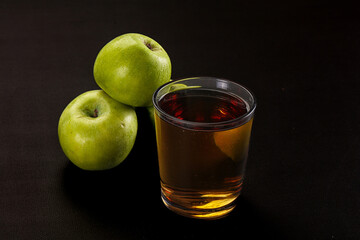 Fresh sweet natural apple juice