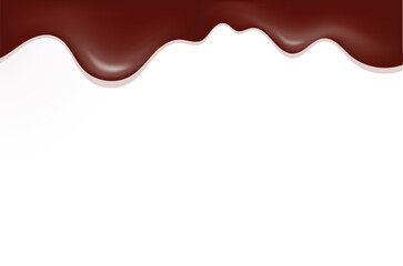 Sweet and Melting Dripping Chocolate Texture Background
