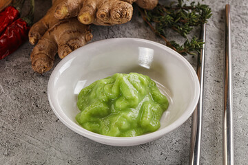 Green organic asian Wasabi seasoning