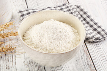 Wheat flour heap for bake