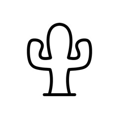 Cactus plant icon with simple and modern design