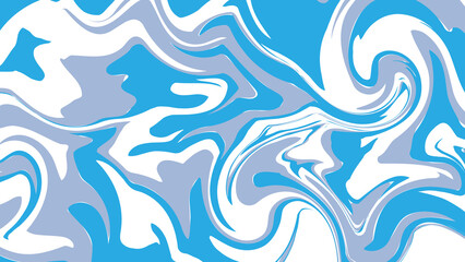 Abstract Background Liquid Marble Texture in Vibrant Blue and White Colors

