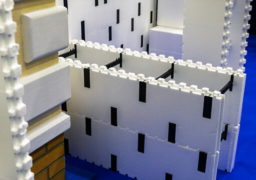 Insulated concrete form wall construction