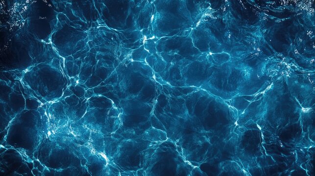 vertical dark blue water surface with ripples background top view