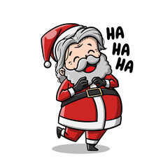 Jolly Santa Claus laughing heartily; suitable for Christmas advertising, greeting cards, social media posts, and holidaythemed designs.