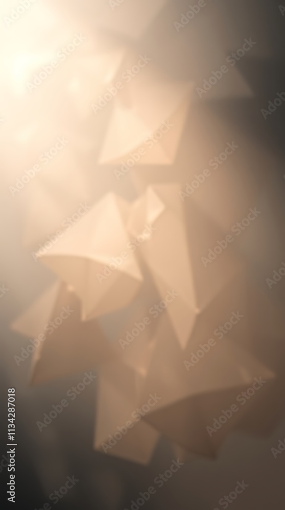Poster abstract artwork creates soft, atmosphere with hazy light and patterns