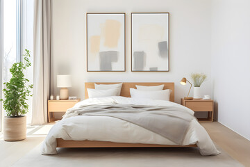 Modern Aesthetic Bedroom with Serene Atmosphere and Natural-light Ambience