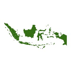 illustration of the map of Indonesia, featuring a simple design.