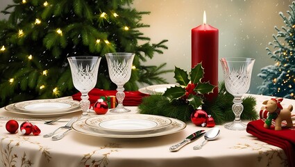 christmas table setting