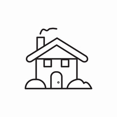 Christmas house home new year icon vector sign