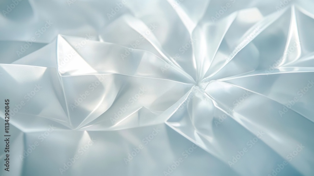 Aufkleber crafting intricate geometric abstract shapes background, white paper sheets form modern and elegant 