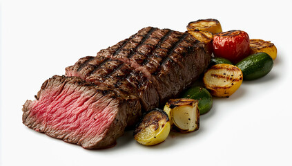 "Sizzling Steak with Rosemary and Tomatoes on the Side"