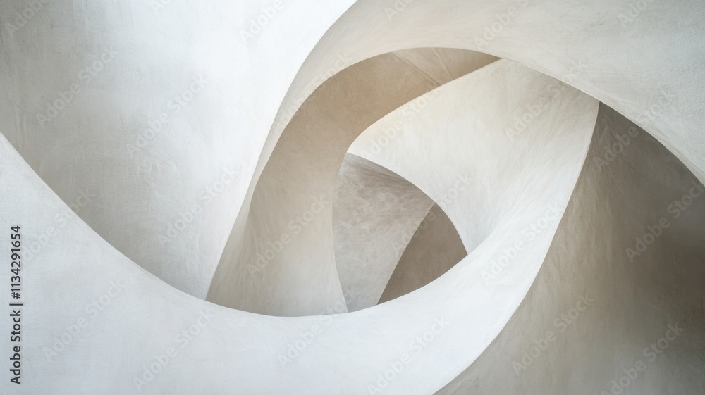 Poster crafting intricate geometric abstract shapes background, white paper sheets form modern and elegant 