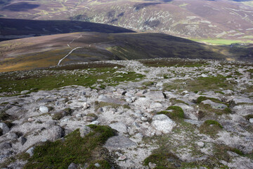 Hiking trail to Mount Keen from  Glen Tanar - Aberdeenshire - Scotland - UK