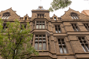 View of old Victorian building of Francis Ormond Building in RMIT University in Melbourne, Australia
