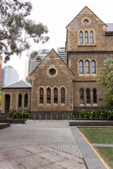 View of old Victorian building of Francis Ormond Building in RMIT University in Melbourne, Australia