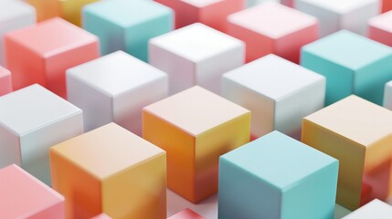 Abstract Colorful Cubes