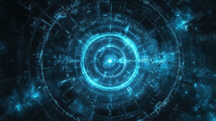 Fototapeta premium Abstract Futuristic Technology Background with Glow