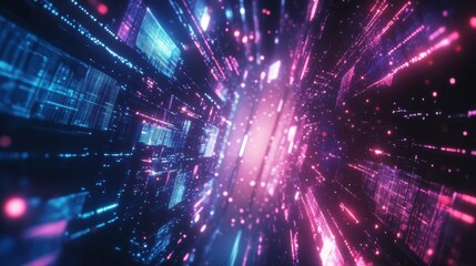 Naklejka premium Abstract Futuristic Technology Background with Glow.