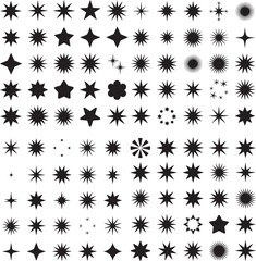 Black and Flat sparkling stars collection