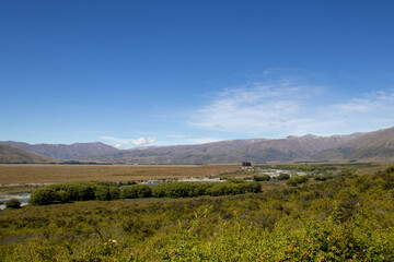 landscape with mountains and sky