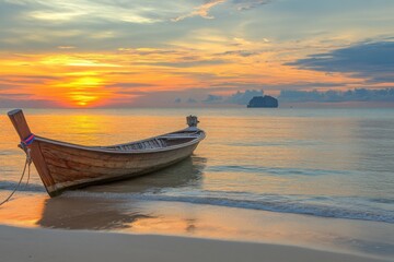 Santa Maria beach in Sal Cape Verde - Cabo Verde. Beautiful simple AI generated image