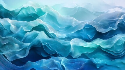 Obraz premium Captivating Abstract Aqua Wave Texture Background with Fluid Swirling Motions