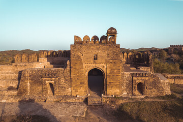 Ruins of old ancient and historical castle, Rohtas fort Jhelum Punjab Pakistan