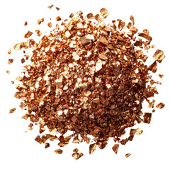 Glistening copper mineral flakes studio close-up high-quality image natural beauty macro photography abstract concept