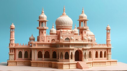 Obraz premium Intricate Architectural Model Of A Majestic Mosque