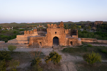 Fototapeta premium Ruins of old ancient and historical castle, Rohtas fort Jhelum Punjab Pakistan