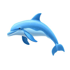 Obraz premium Playful dolphin swimming in the ocean animated digital art underwater environment vibrant colorful viewpoint
