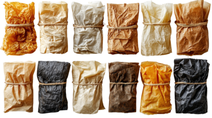 Artisan wrapped herbal ingredients studio product photography natural light close-up culinary concept for home cooking