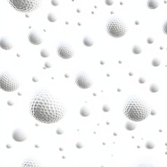 Abstract image of textured spheres on a white background, suggesting a 3D effect.