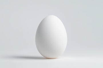 Elegant white egg isolated on a pristine white background
