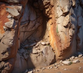 The cracked wall begins to open, revealing a wispy, ethereal appendage that slowly crawls out towards us , hidden, opening