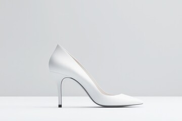 Elegant solid-color high heel mockup displayed on a minimalistic surface with soft lighting
