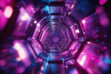 Obraz premium Futuristic hexagonal structure background