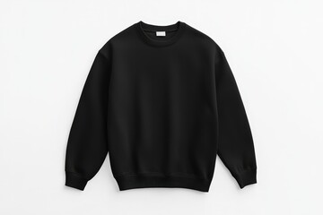 Solid-color black sweater mock up for trendy fashion displays and presentations